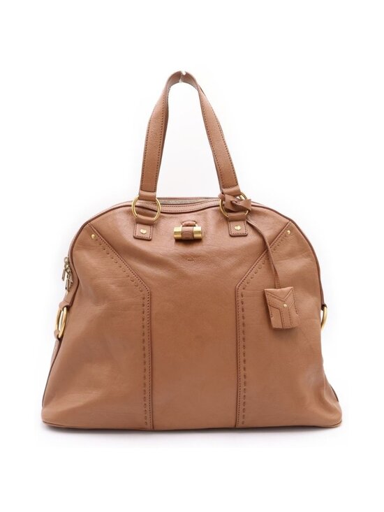 Yves Saint Laurent Handbags - Saint Laurent Boston Bag Brown Leather Gold